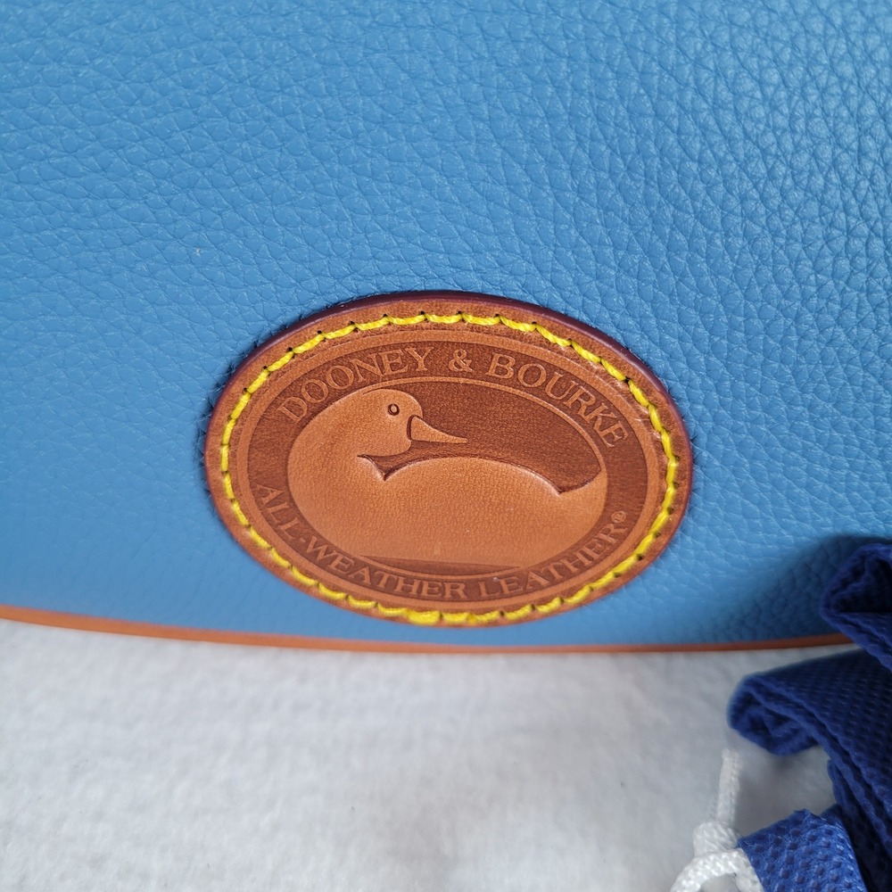 Dooney & Bourke Womens Demi Shoulder Bag All Weather Pebble Leather Denim Blue - Picture 4 of 12
